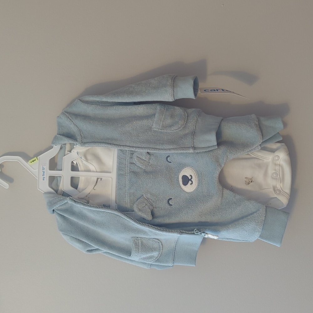 Carter 3 piece puppy sweatsuit 3 months